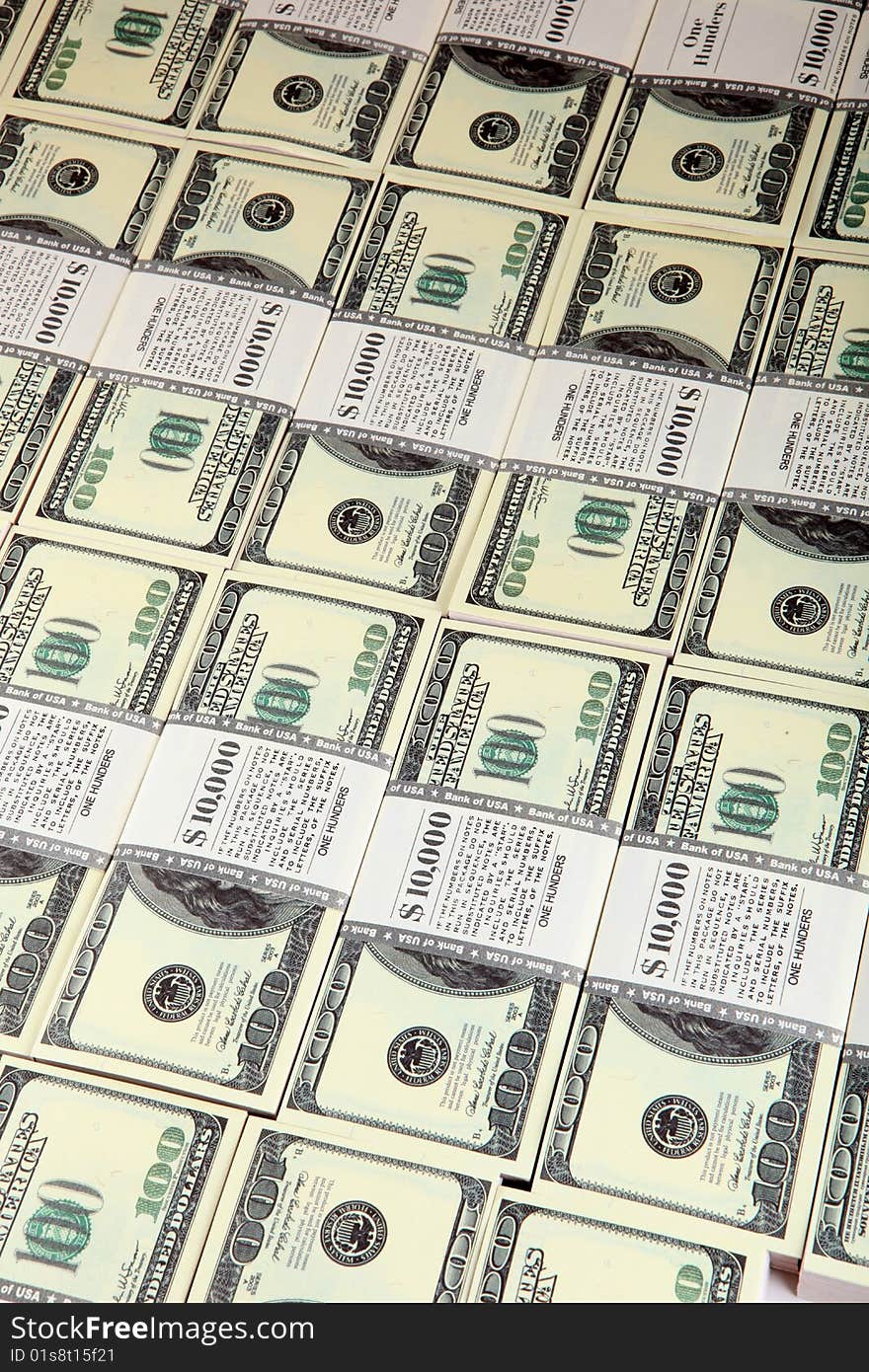 Stack of dollars business background