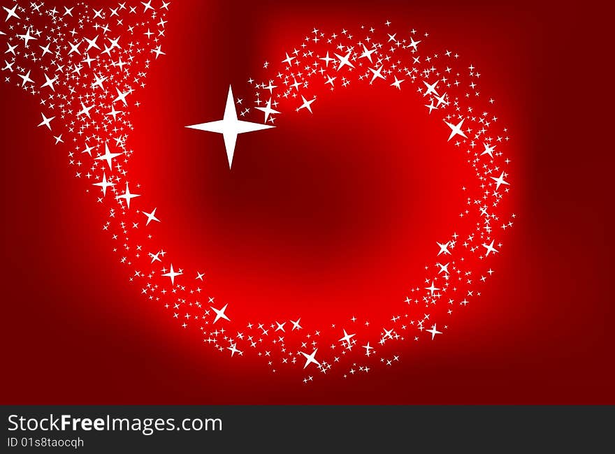 Red background with stars. This image is a vector illustration and can be scaled to any size without loss of resolution