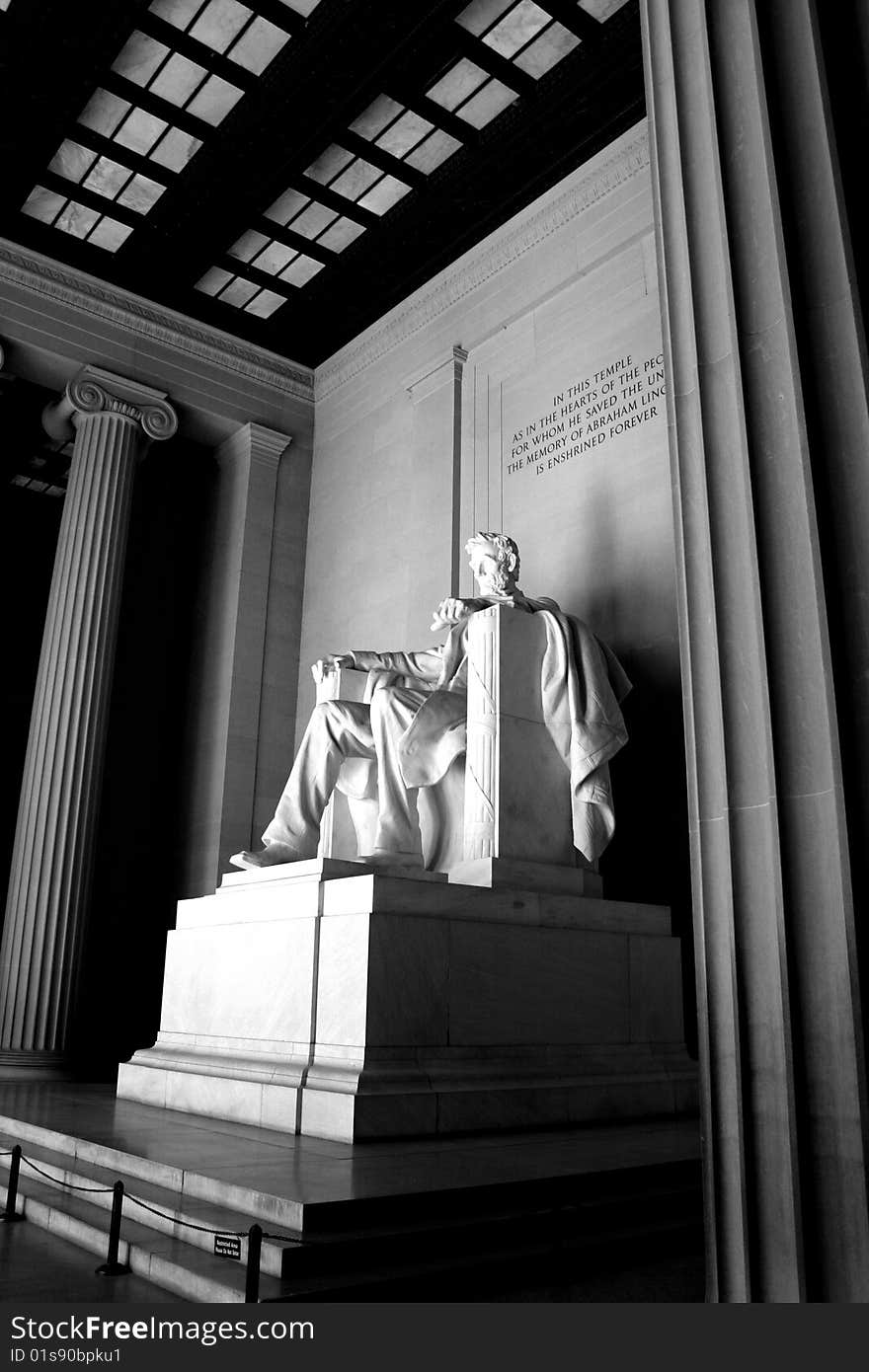 Inside of the Lincoln Memorial. Inside of the Lincoln Memorial