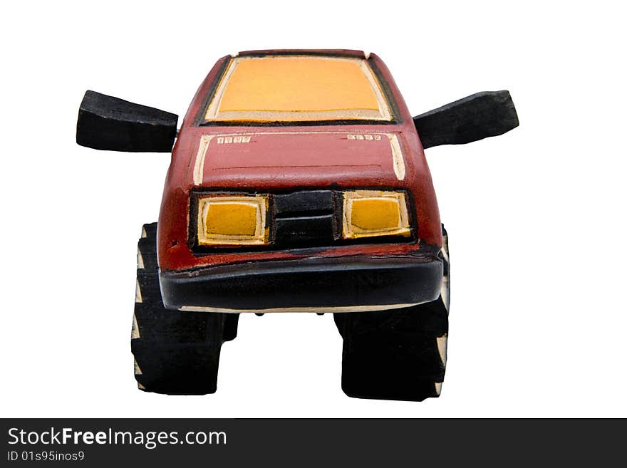 Wooden toy SUV