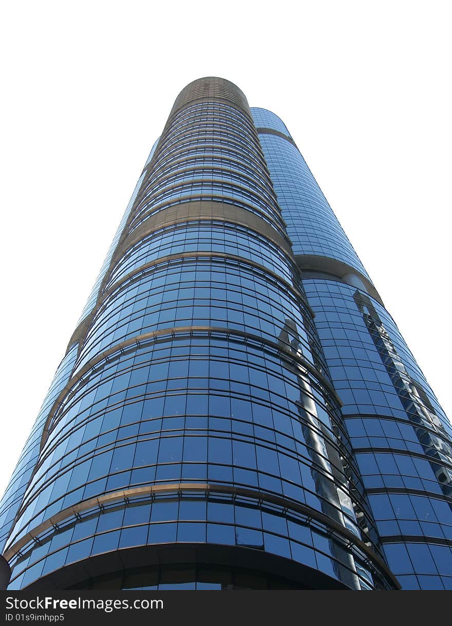 Low angle shot of a contemporary commercial building. Low angle shot of a contemporary commercial building