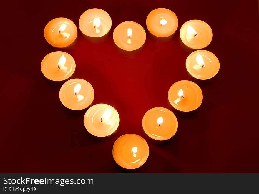 Candles In The Shape Of A Heart