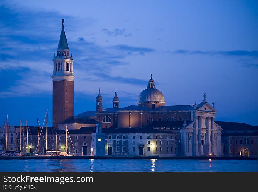 Saint George cathedral in the morning, Venice