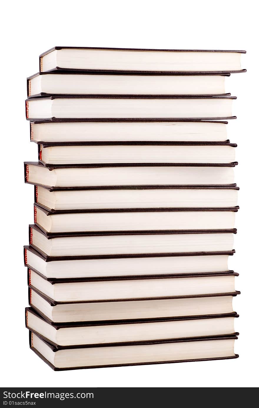 A lot of books on white background