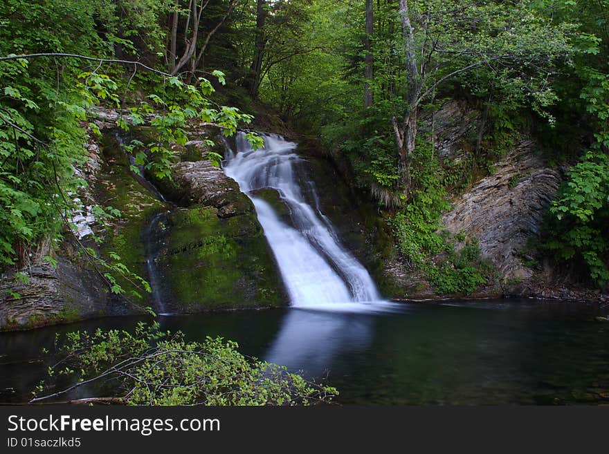 Waterfall in a deep forest