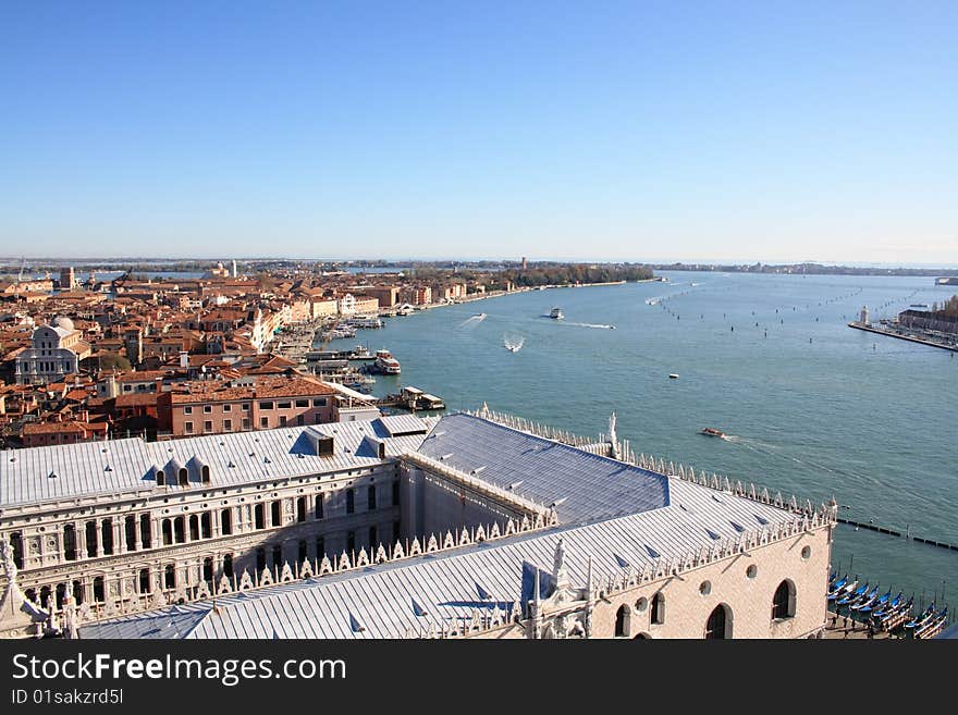 Lovely panorama of Venice Italy