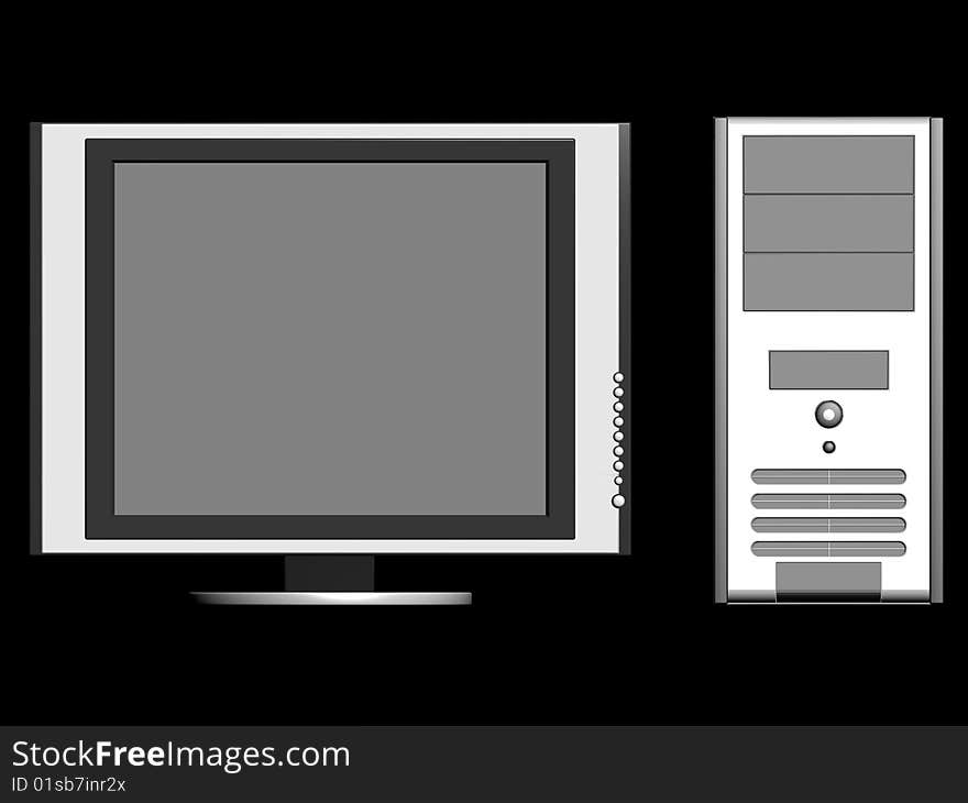 Computer and monitor