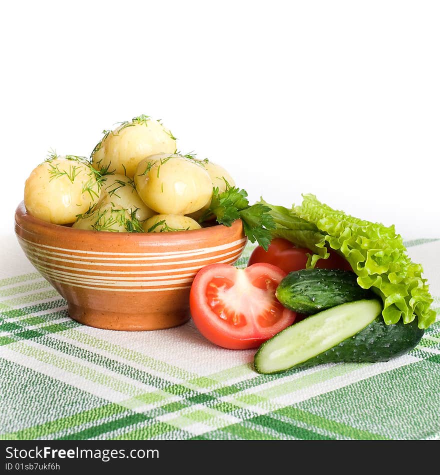 An image of fresh vegetables on a table