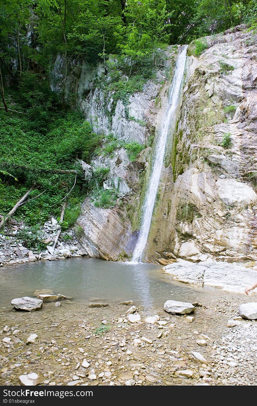 Wild and beautifull clear waterfall