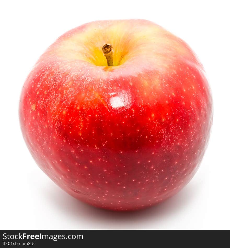 Red apple isolated on white background