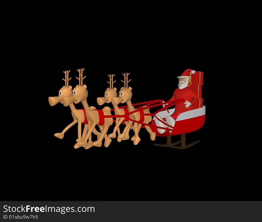 Santa claus with reindeer