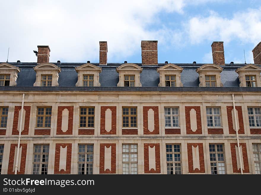 Classical Paris royal building exterior in palace. Classical Paris royal building exterior in palace