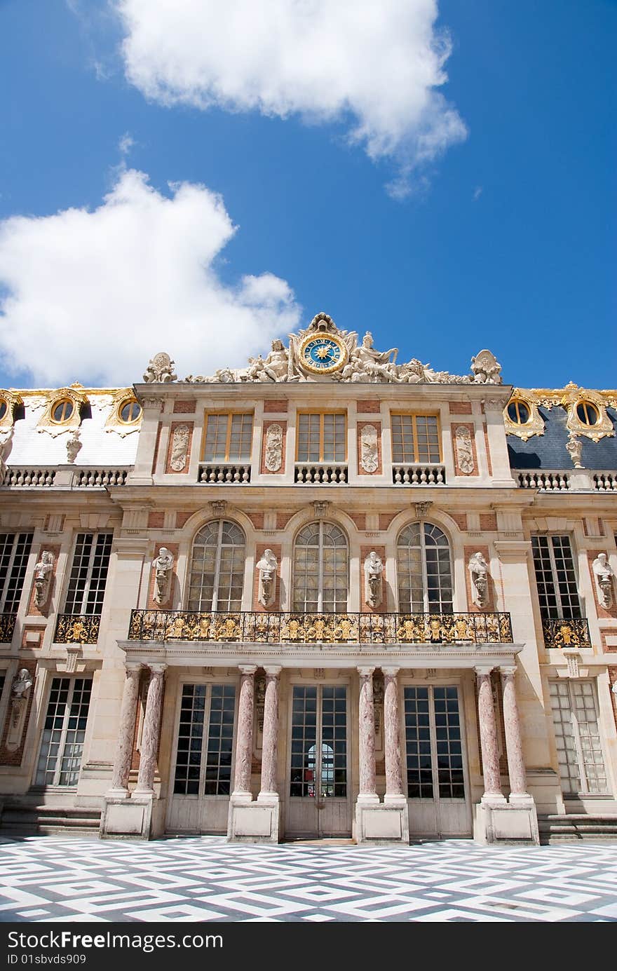 Classical Paris royal building exterior in palace. Classical Paris royal building exterior in palace