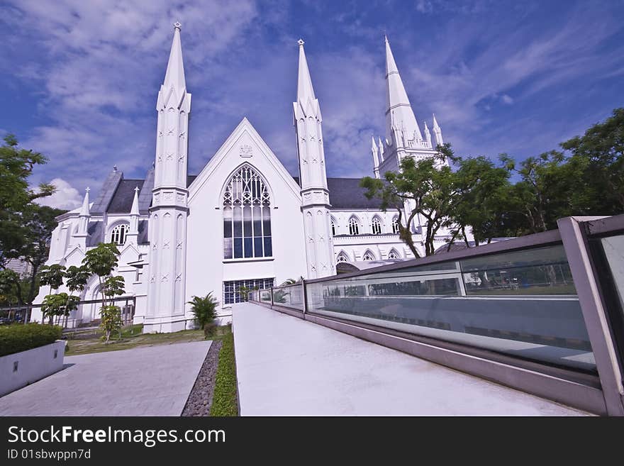 Scene taken at St Andrew Church near to Singapore City Hall MRT station. Scene taken at St Andrew Church near to Singapore City Hall MRT station