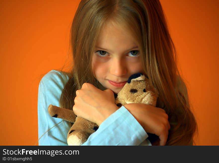 Portrait of a little girl lost in thoughts. Portrait of a little girl lost in thoughts.