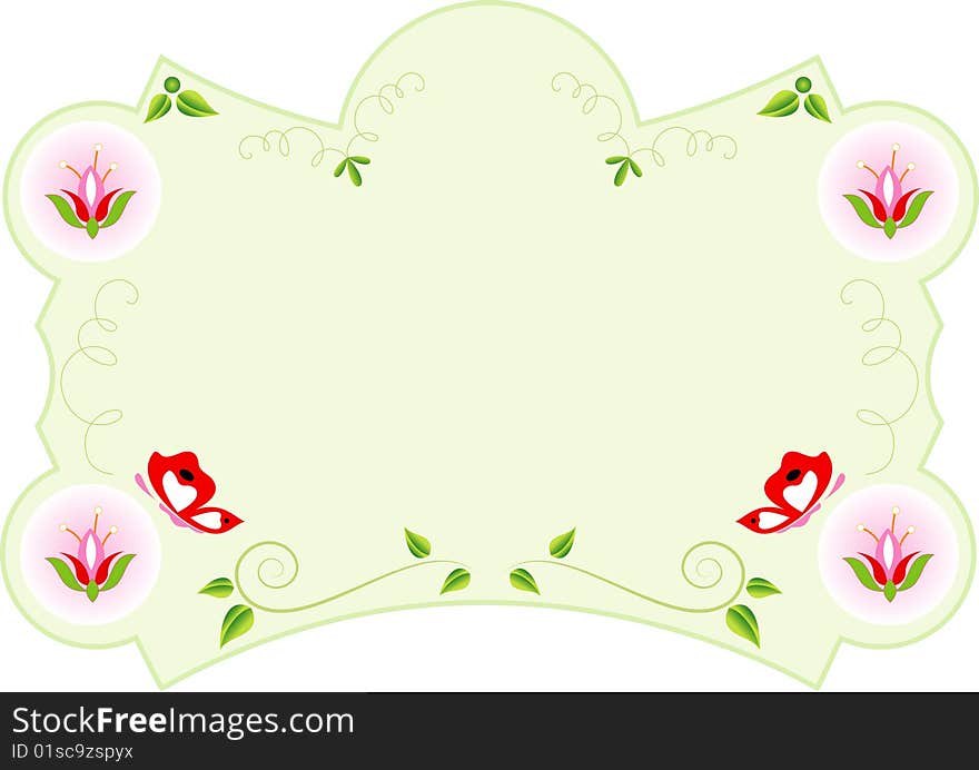 Floral vector background with place for your text