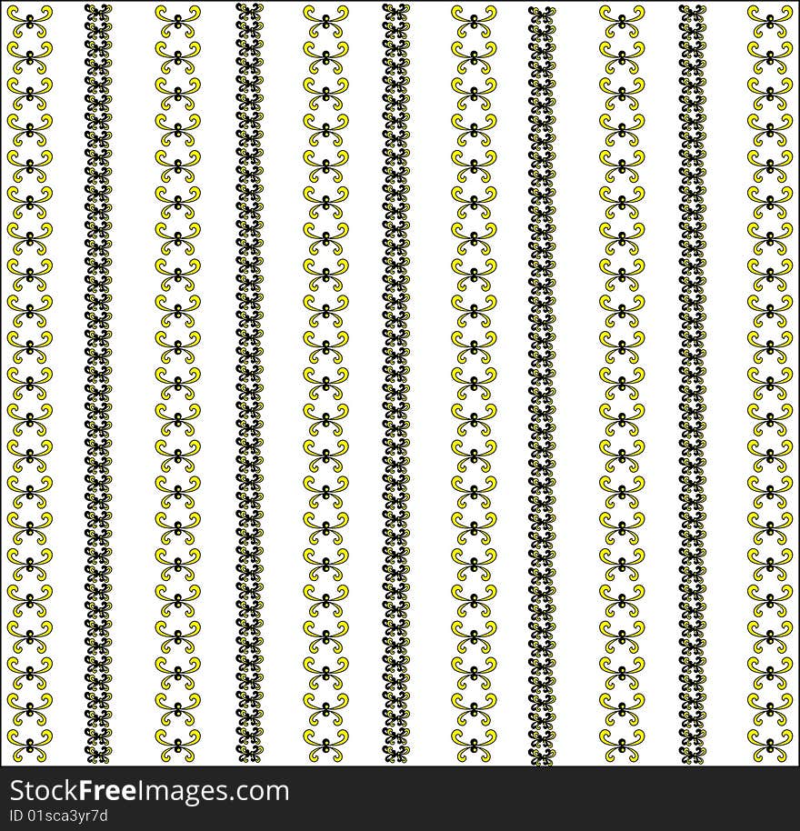 Seamless striped floral background pattern. Seamless striped floral background pattern