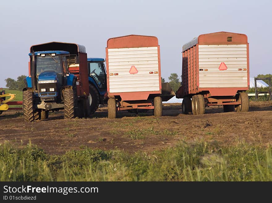 Tractors ready for work - summer time.