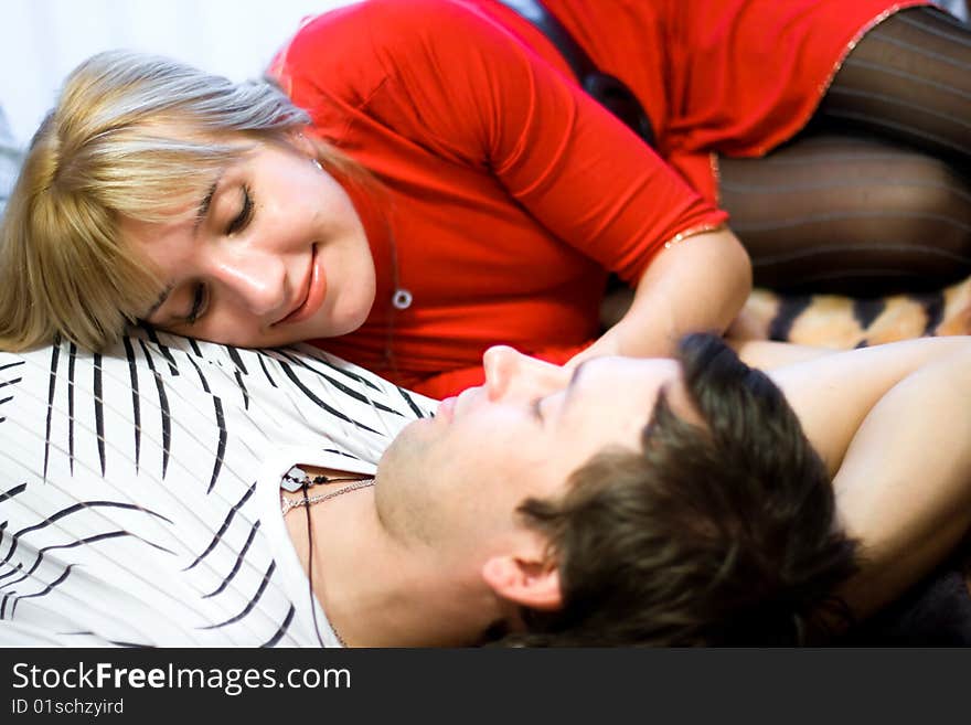 Beautiful young couple is happy. Beautiful young couple is happy