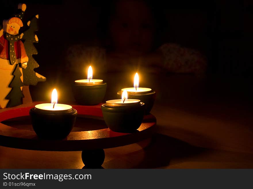 Four candles for x-mas