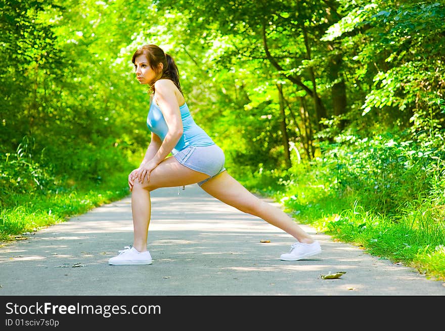 Young Woman Outdoor Workout