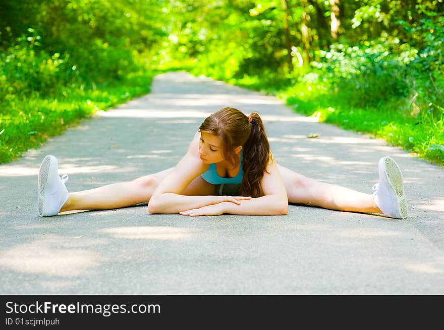 Young Woman Outdoor Workout