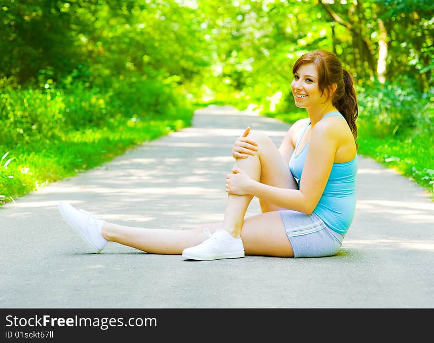 Young Woman Outdoor Workout