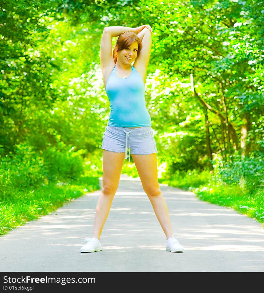 Young Woman Outdoor Workout