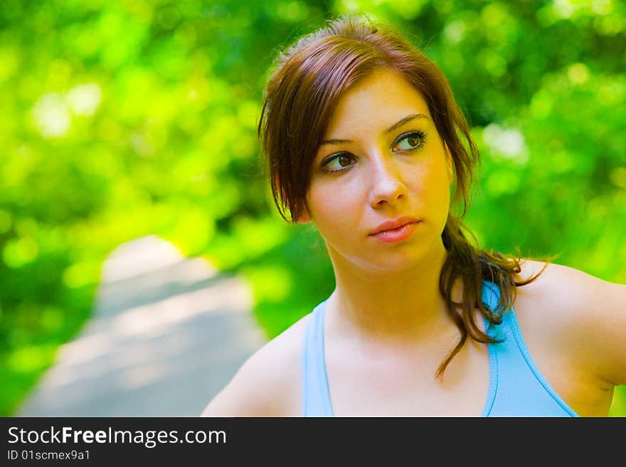 Young Woman Outdoor Workout