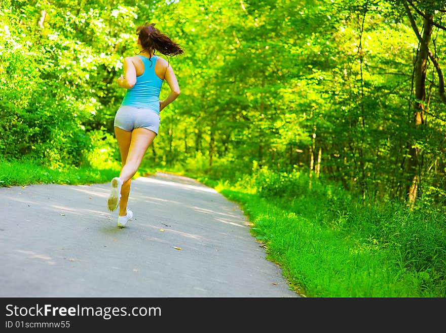 Young Woman Outdoor Workout