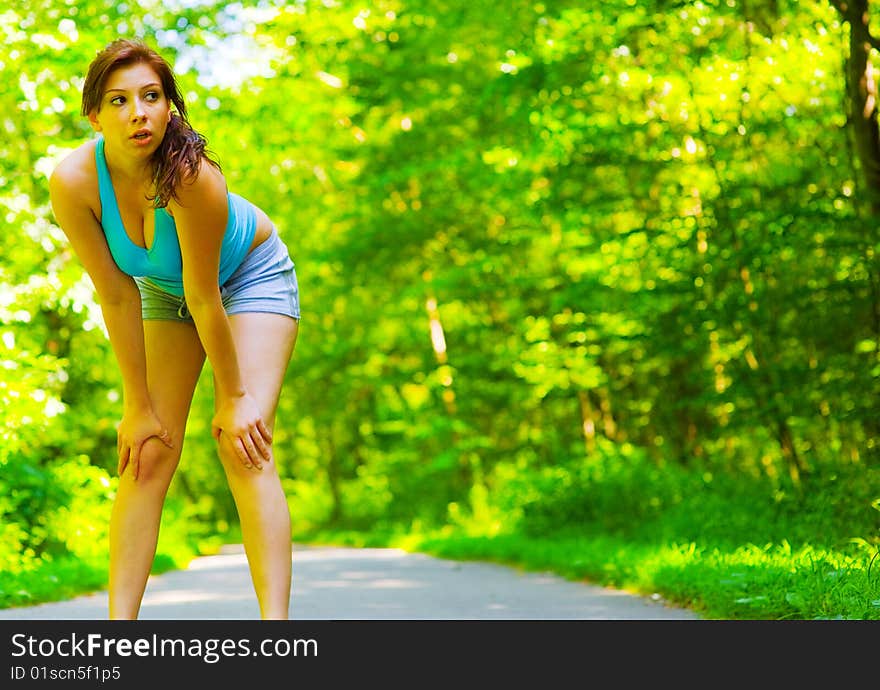 Young Woman Outdoor Workout