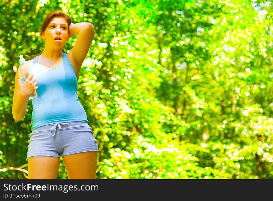 Young Woman Outdoor Workout