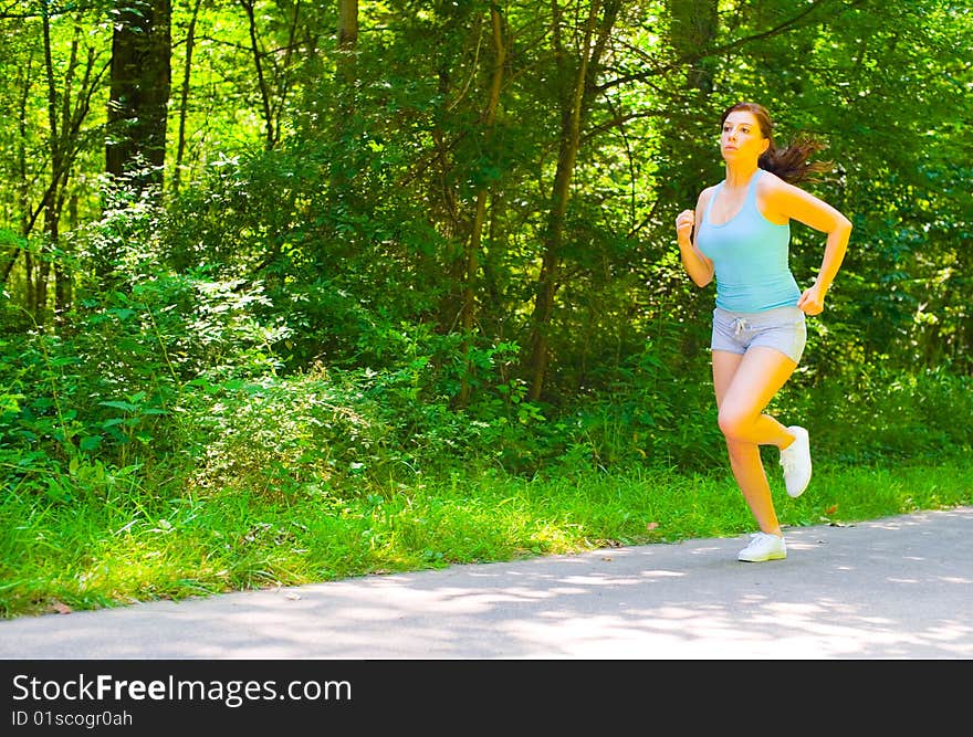 Young Woman Outdoor Workout