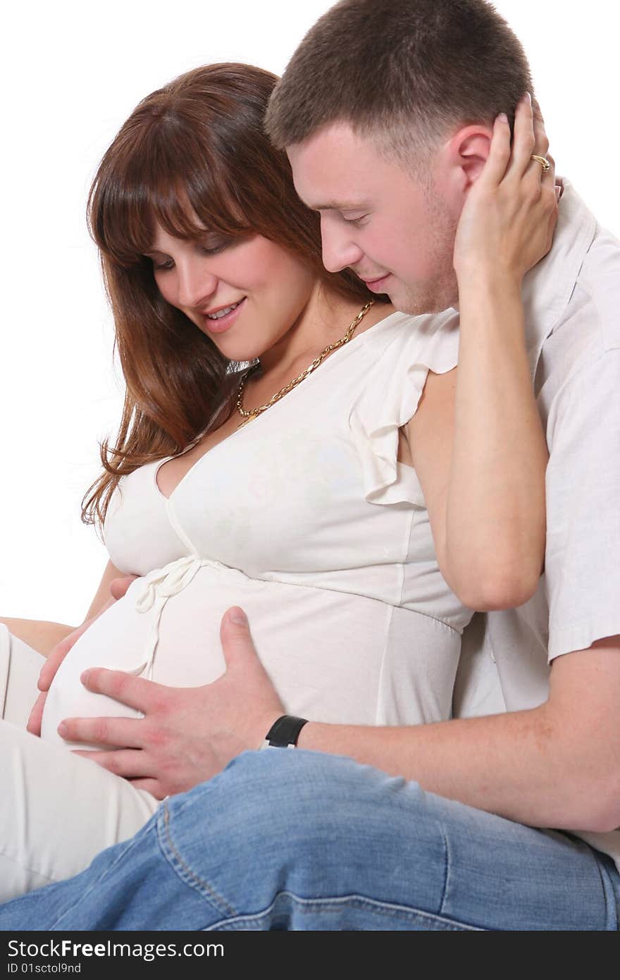 Young family waiting a baby. Young family waiting a baby