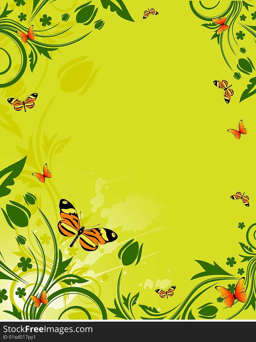 Floral background with place for your text