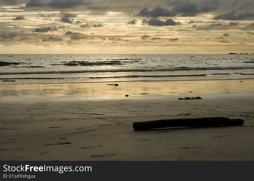 Evening summer sun on the beach. Evening summer sun on the beach