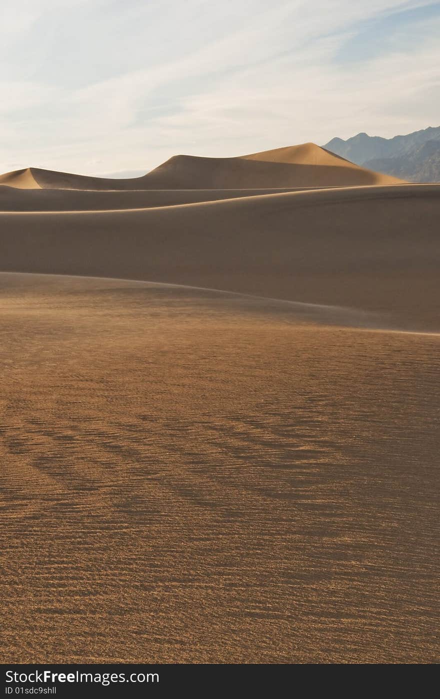 Sand Dunes At Sunset