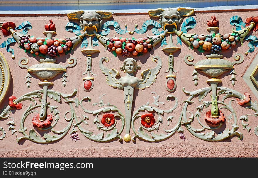 Vintage Building Relief Facade - Deco Nouveau