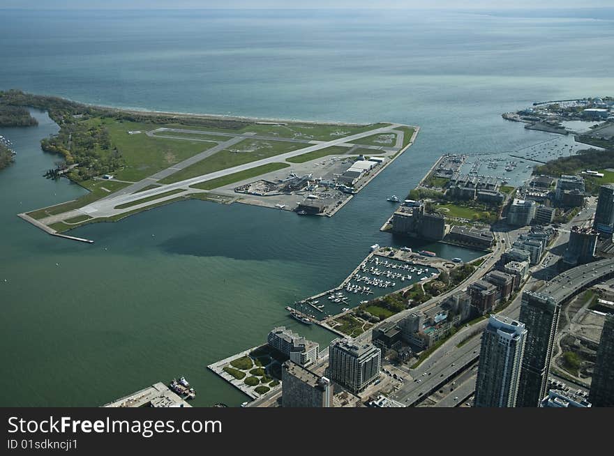 Airport view from CN Tower