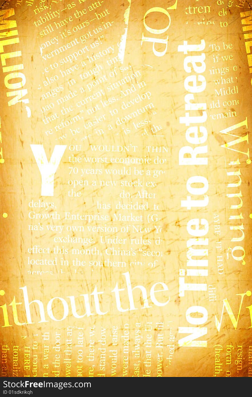 Old paper with text for background