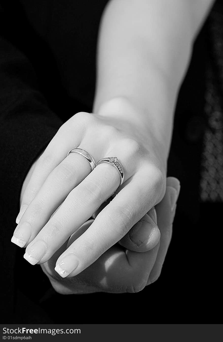 Young couple in a wedding ceremony