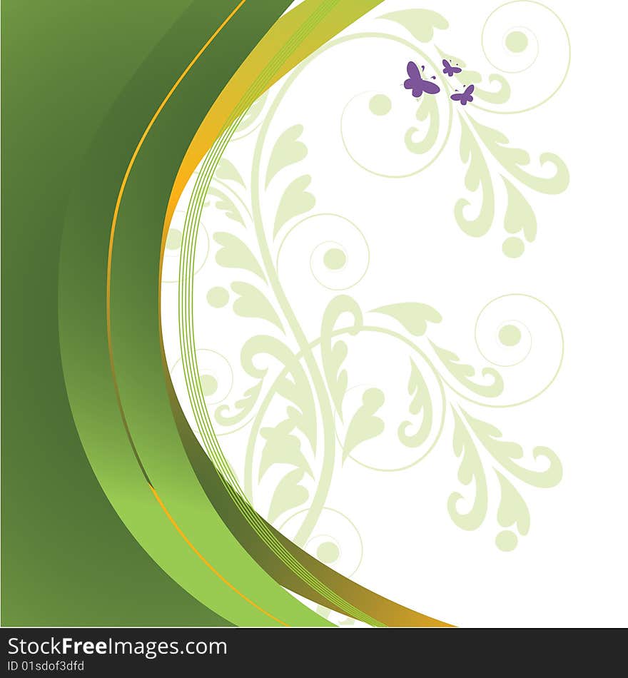 Abstract floral background with place for your text