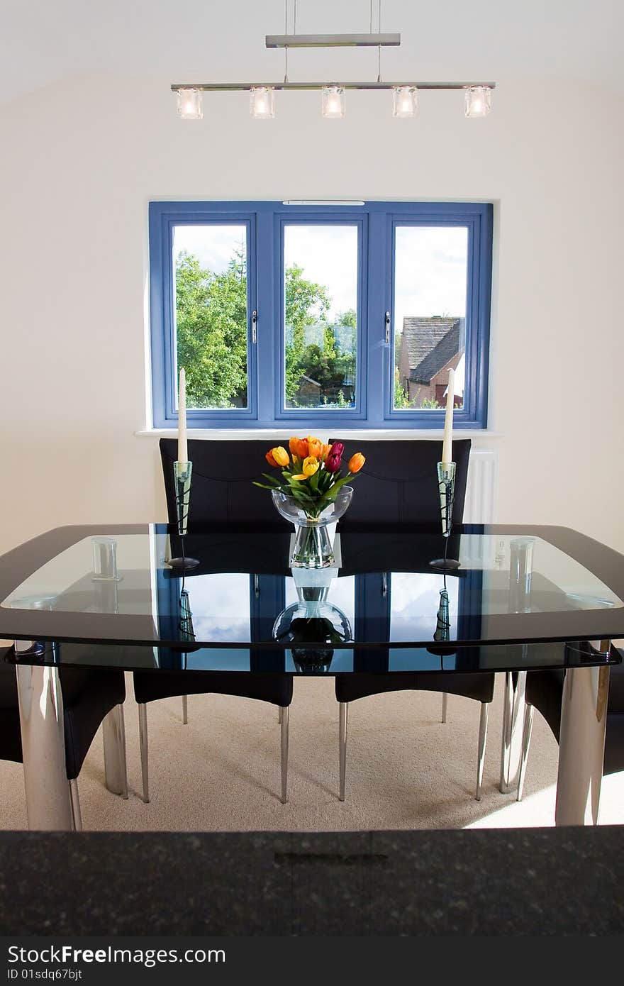 Modern open plan dining area