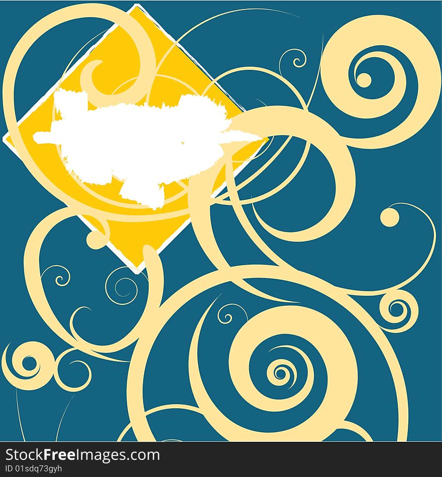 Floral abstract design element. vector