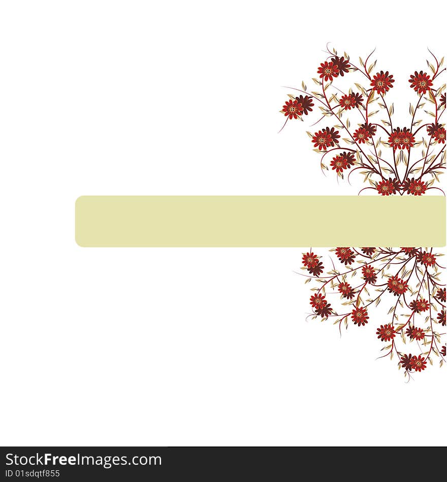 Abstract floral background with place for your text