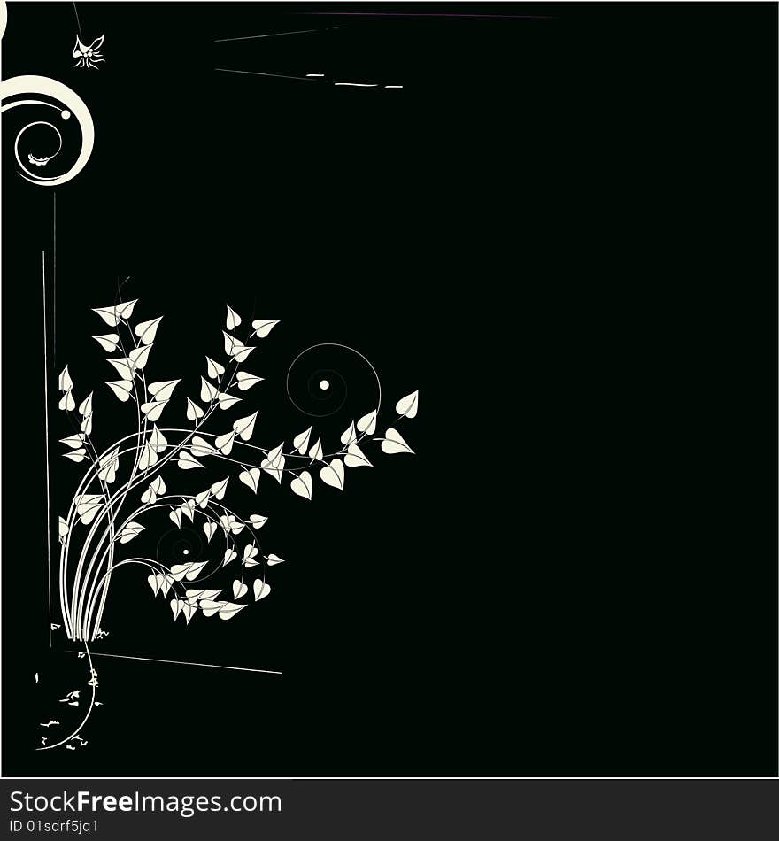 Abstract floral background with place for your text