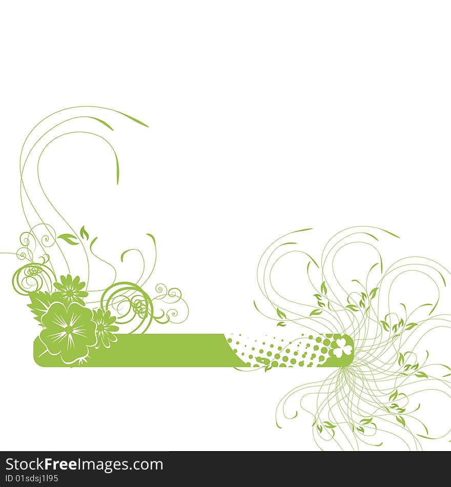 Abstract floral background with place for your text