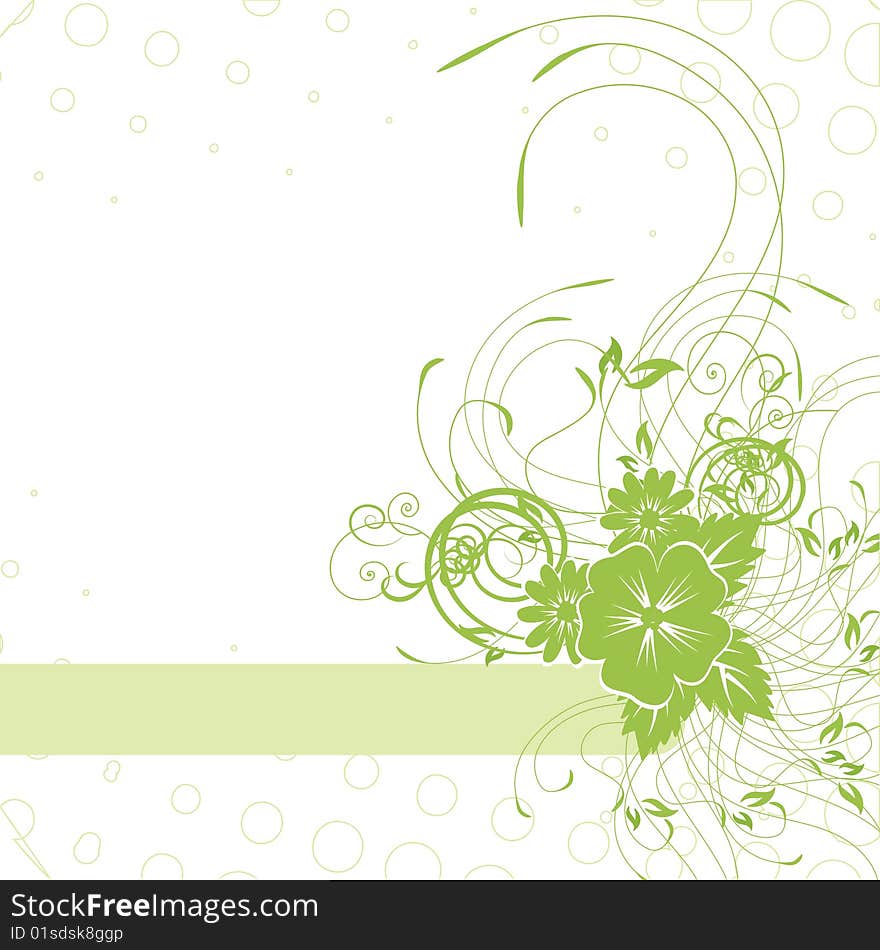 Abstract floral background with place for your text