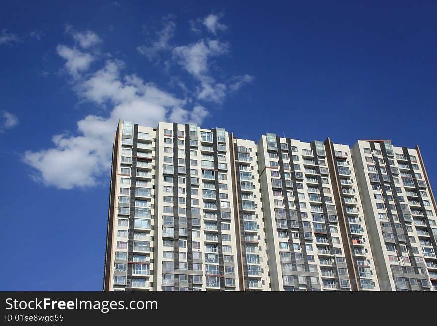 Multistorey apartment building in Beijing. Multistorey apartment building in Beijing