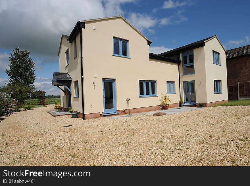 A newly built modern home, part of a large property development. A newly built modern home, part of a large property development